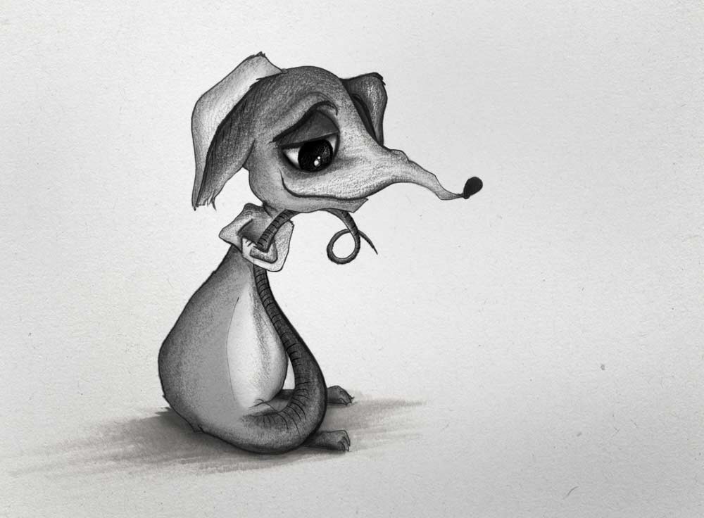 mouse pencil drawing 
