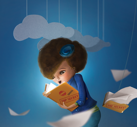 Children's book illustration poster